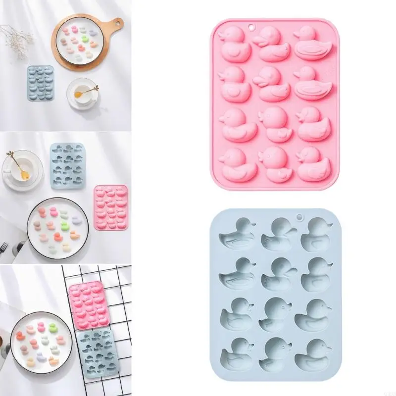 Q39B 12 Cavity Ducks Last Less Fondant Силиконовая плесень