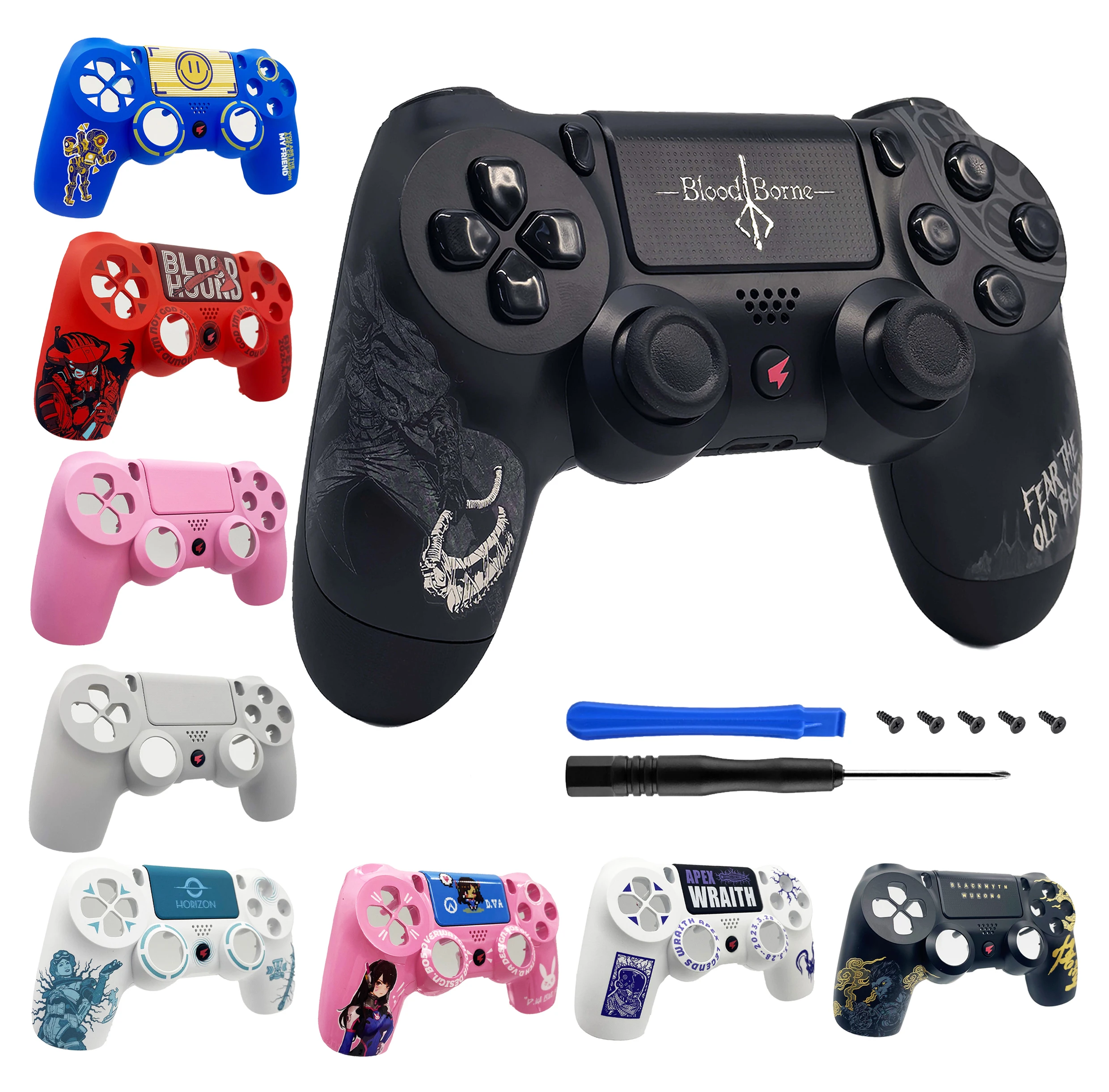 Carcasa para Control de PS4, Cubierta Frontal Personalizada y Elegante para DualShock 4, Carcasa de Repuesto para JDM-040/050/055