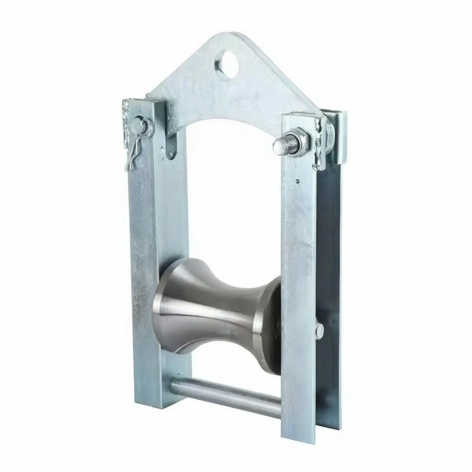 Smooth Cable Pulley with Steel Frame | Heavy-Duty, Straight-Run Cable Pulley, ,