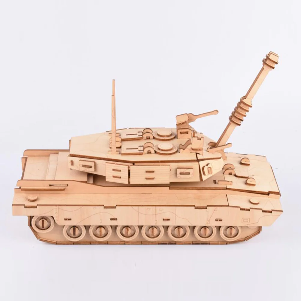 

3D деревянный танк, обучающая деревянная головоломка, игра-головоломка, креативное здание, ремесло для детей, головоломка для развития навыков