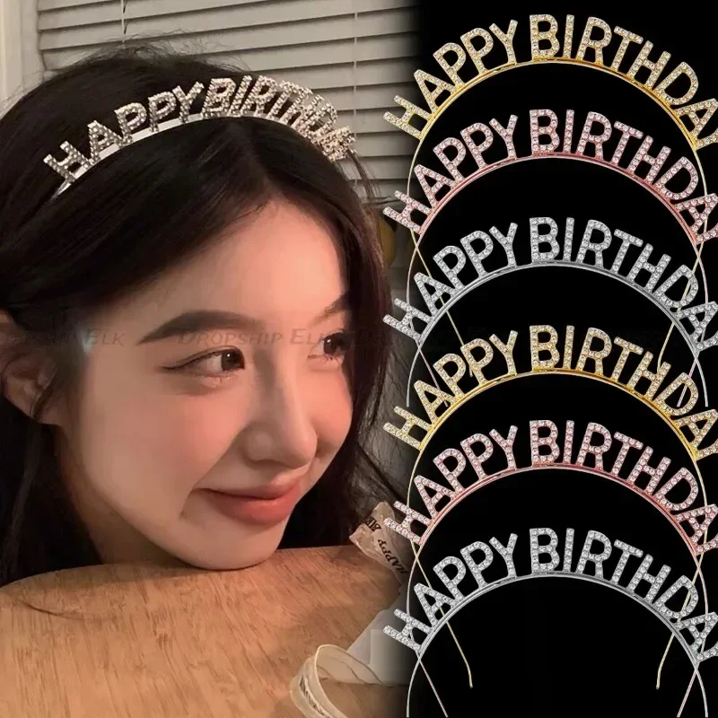 أربطة شعر على شكل تيجان من حجر الراين لعيد الميلاد للنساء والفتيات والأطفال، عصابة رأس لتزيين الحفلات، إكسسوارات رأس عيد ميلاد سعيد