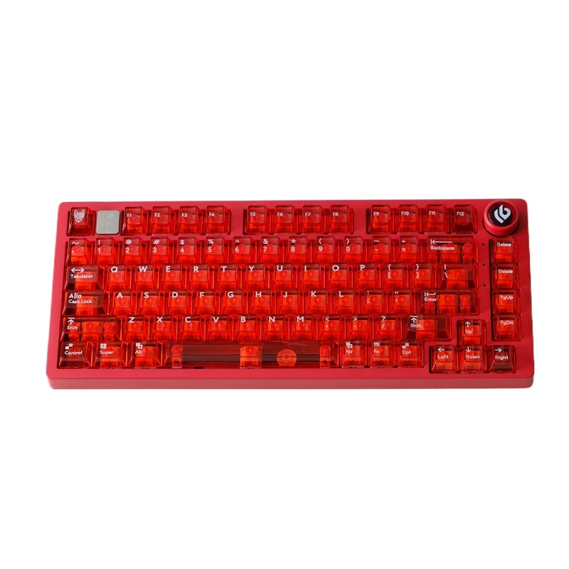 B-M Red transparent mechanical keyboard keycap 114 keys PC material pad printing original factory height adaptation 61/75/87