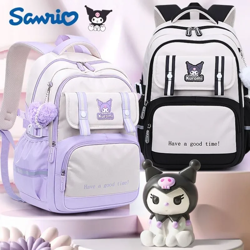 Nuevo Anime Sanrio bolso de hombro de gran capacidad Cinnamoroll Kuromi Melody mochila para niños bolso escolar bonito de dibujos animados regalo para un amigo