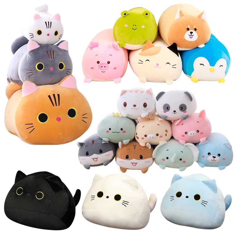 20-90CM Ogromny rozmiar Squishy Animal Pillow Cushion Plush Toys Lovely Cat Piggy Hamster Totoro Plushie Dolls Niespodzianka Prezenty urodzinowe