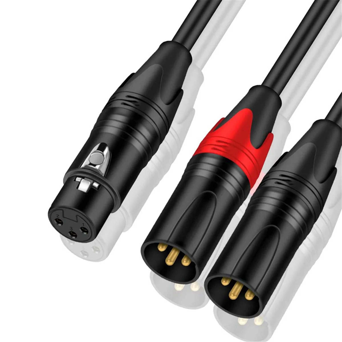 AT42 XLR - XLR Y スプリッター ケーブル バランス XLR メス - デュアル XLR オス オーディオ マイク アダプター 2 XLR - XLR オーディオ アダプター、B