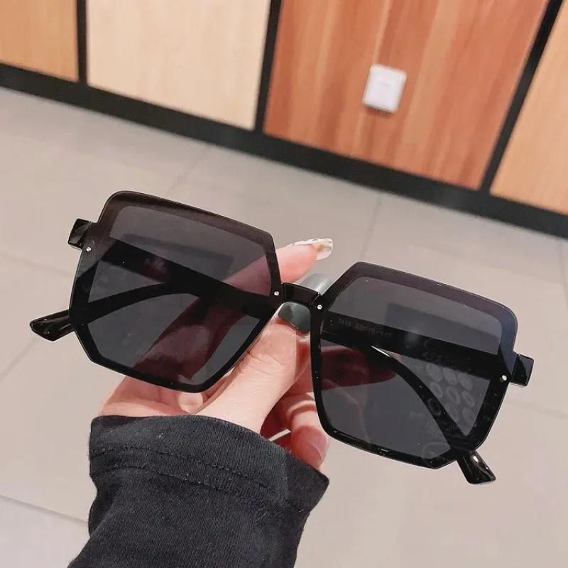 Big Frame Vintage Sunglasses Women Men Brand Square Sun Glasses Retro Eye Glasses Goggle for Male Female Polygon Eyewear - view 4