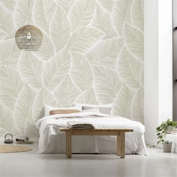 custom Nordic elegant plant leaves wall paper living room sofa television background Self-adhesive wallpapers home decor bedroom