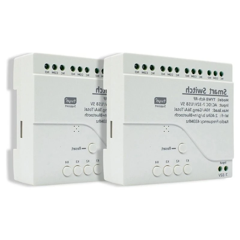 M01K Smart Home Automation 4CH Relay Module Tuya Smart Life WIFI Motor Module AC 85-250V RF433 Smart Light Garage Door Opener