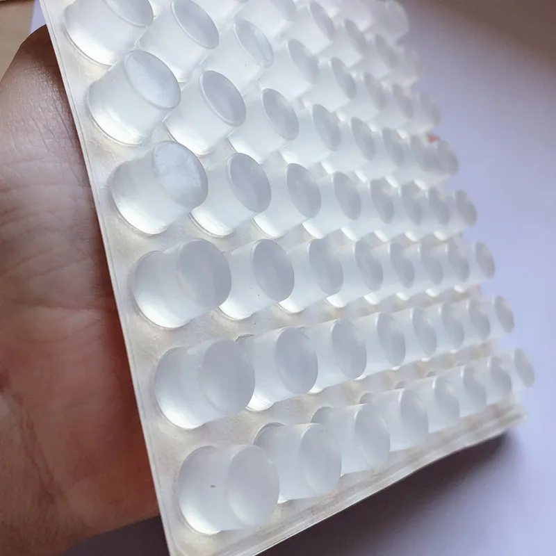 2000PCS 12.7mmx10mm Clear anti slip silicone rubber plastic bumper damper shock absorber self-adhesive silicone feet pads