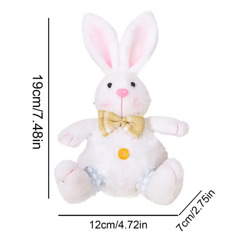 Lapin en peluche polyvalent pour décoration de bureau, jouets d'animaux mignons, table murale, chambre à coucher, meuble TV CPull, enfants, beurre en peluche