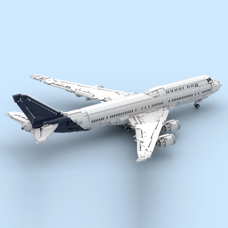 

qwert 747-8I Passenger Plane Model MOC Building Bricks War Equipment Modular Technology Gifts Holiday Assemble Children Toy Suit