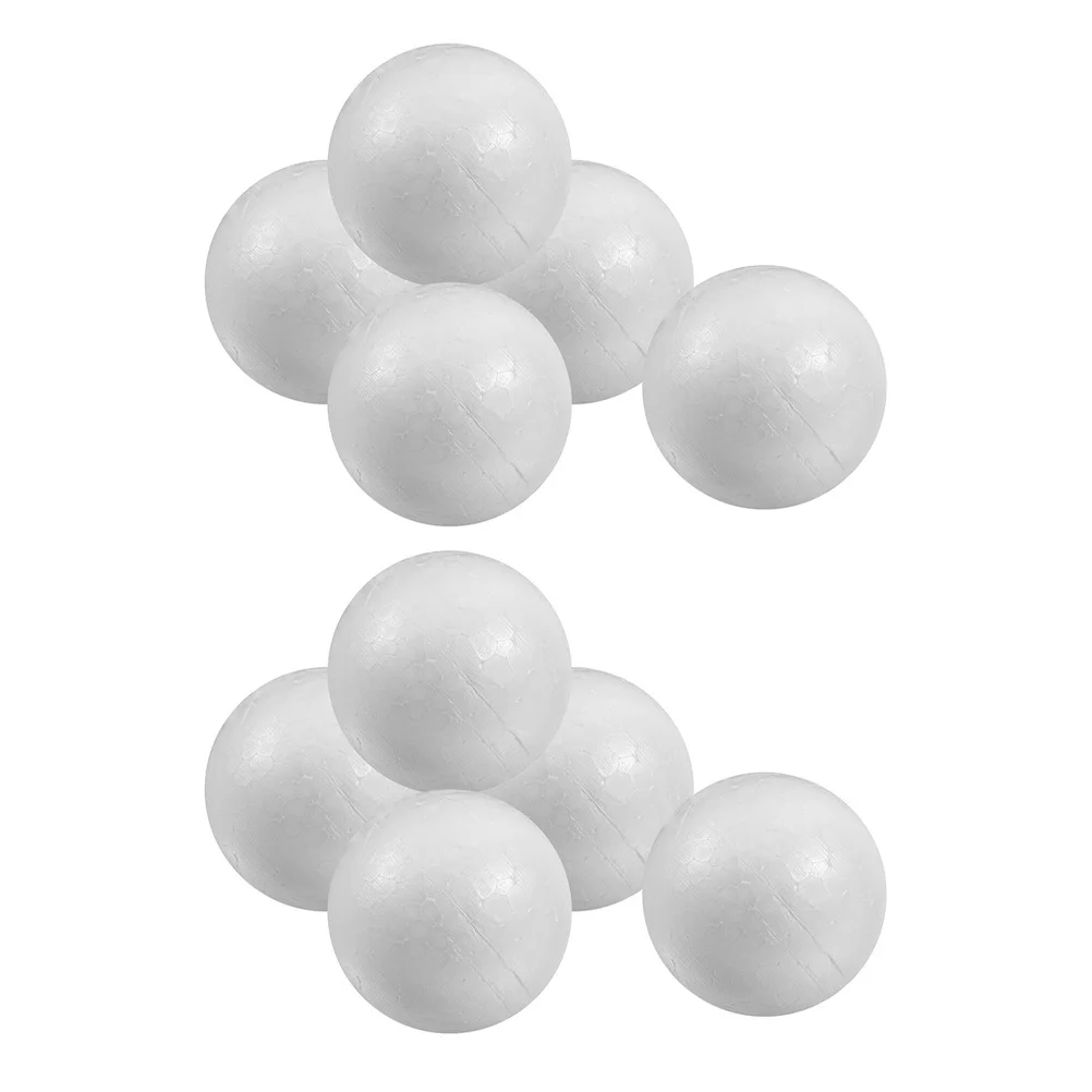

50Pcs Small Foam Balls Lightweight White Solid Craft Circles for DIY Ornament Decor School Art Projects