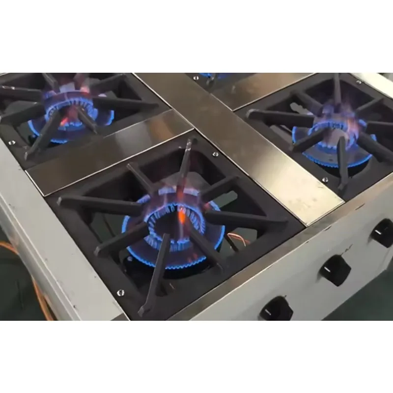 Commercial Double Burner Gas Soup Stove Heavy Duty Stainless Steel, Energy Saving & Powerful Flame