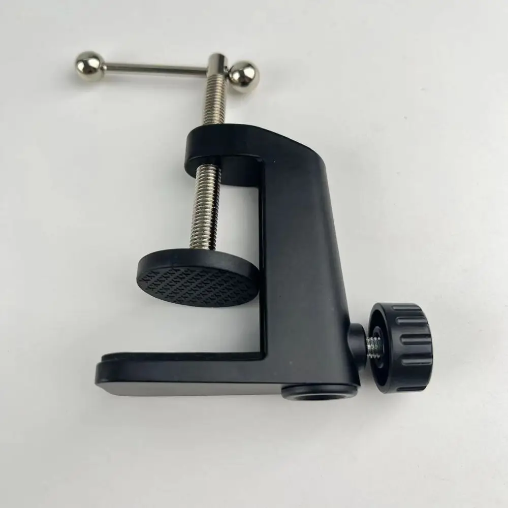 C Shape Table Mounting Clamp for Microphone Suspension Boom Scissor Arm Stand Holder with Adjustable Screw