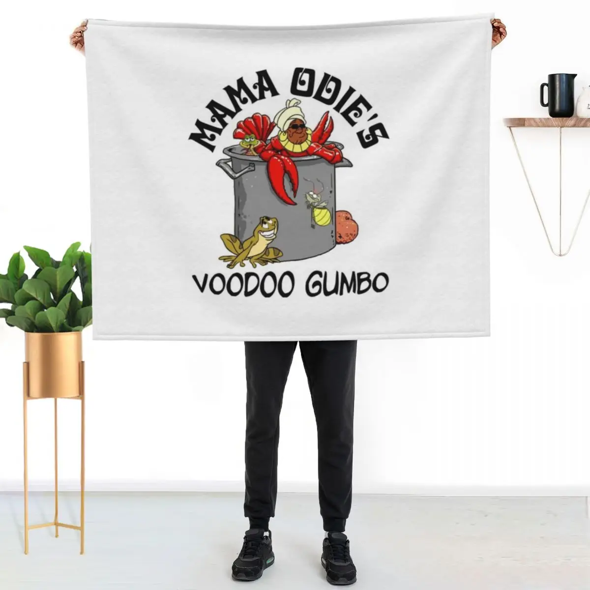 

Momma Odie Gumbo Throw Blanket Durable Warm Blanket for Daily Home Use