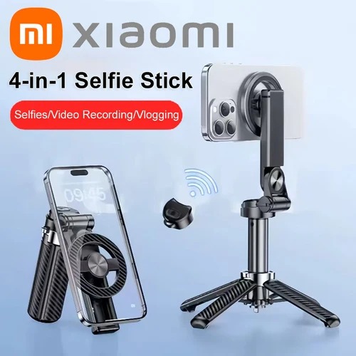 Xiaomi 4 en 1 Mini palo de selfie magnético multifuncional Control inalámbrico Bluetooth con 360 ° Rotación para grabación de vídeo de selfies