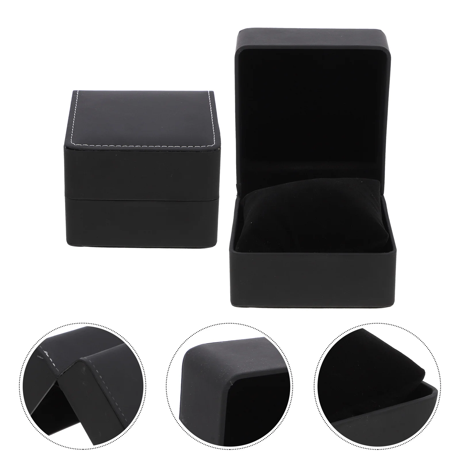 

2pcs Watch Jewelry Box Portable Storage Case For Watches Bracelets Household Travel Use Soft Pillow Scratch