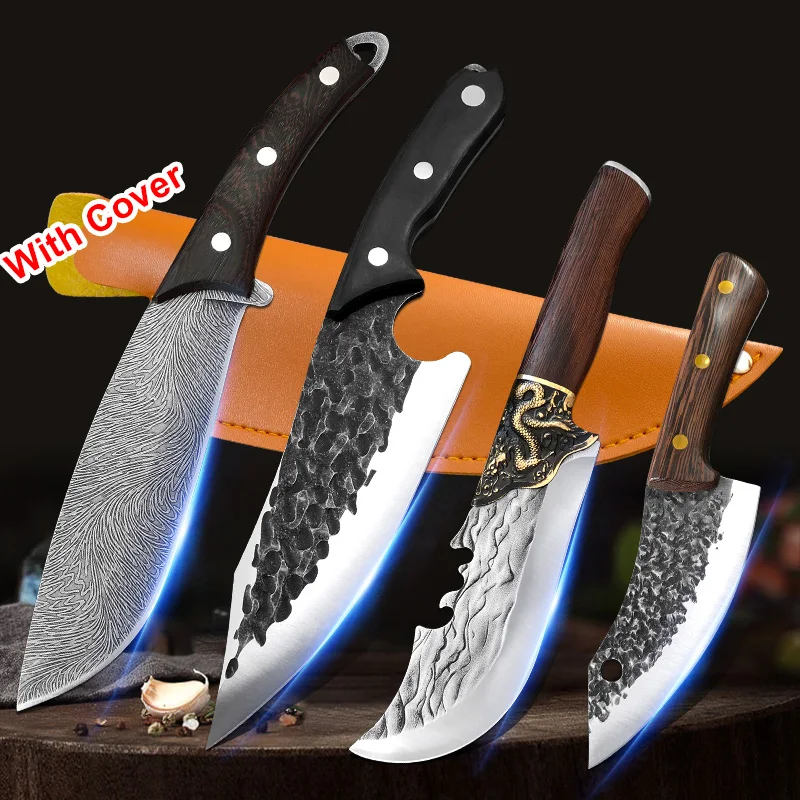 

Handmade Forged Knife Stainless Steel Meat Cleaver Slicing Butcher Knife Portable Cooking Knife Gift Tools