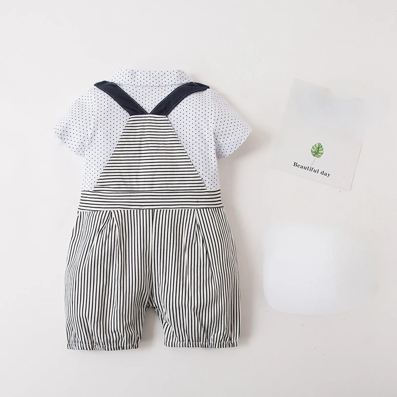 Baby Jungen Gentleman Outfits Anzüge Kleidung Sommer Kinder Einteiliges Strampler Baby Jungen Kleidung