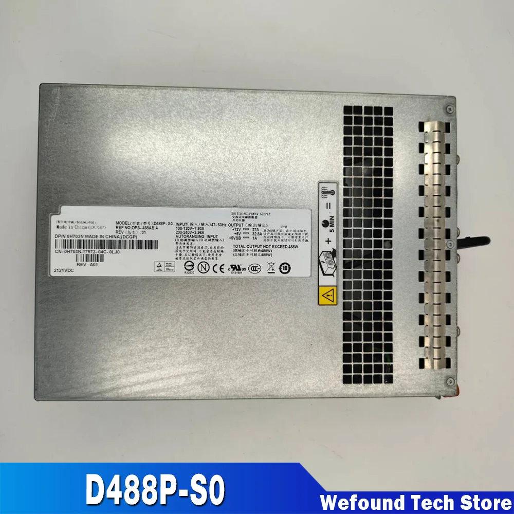 

D488P-S0 для DELL PowerVault MD1000 MD3000 488W, серверный блок питания, DPS-488AB A MX838 0MX838 H488P-00 C8193 0C8193