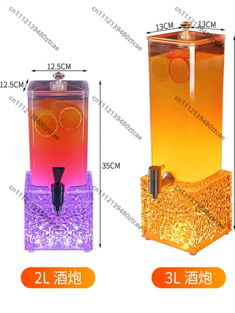 3L LED Beer Dispenser Tap Barbecue Bar Draft Beverage Storage Container