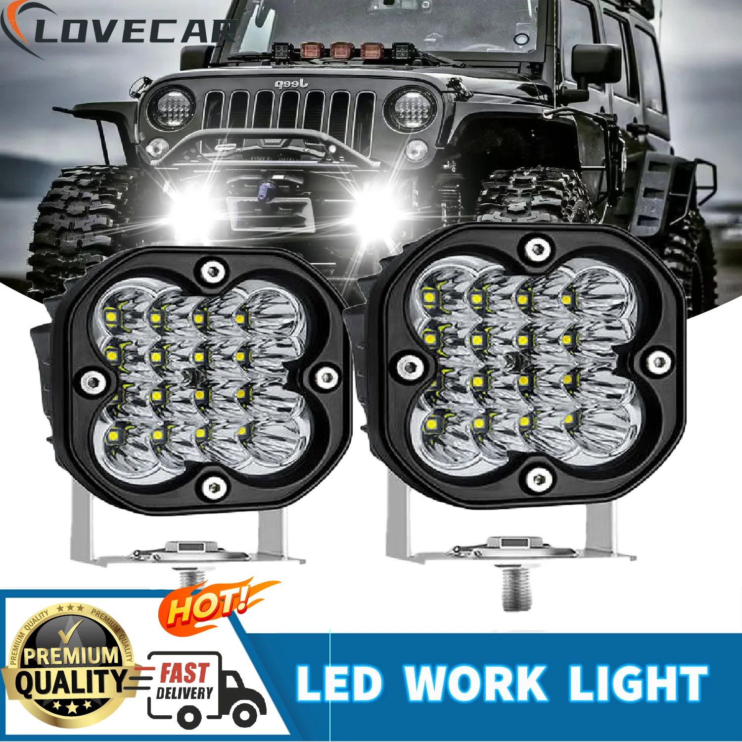 

3inch Power Lighthouse Motorcycle Headlights Fog Lamps Offroad Fog Lamp Jeep Offroad Boat 4X4 Truck Tractor ATV SUV Fog Lamp