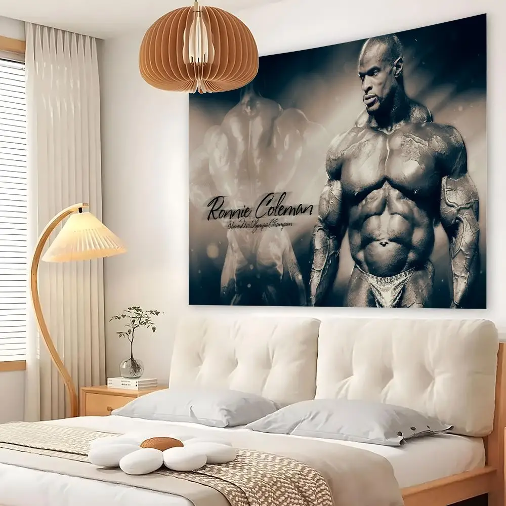 Bodybuilding Ronnie Coleman Tapestry Custom Living Bedroom Party Dormitory Interior Wall Bohemian Decoration Attached Clip