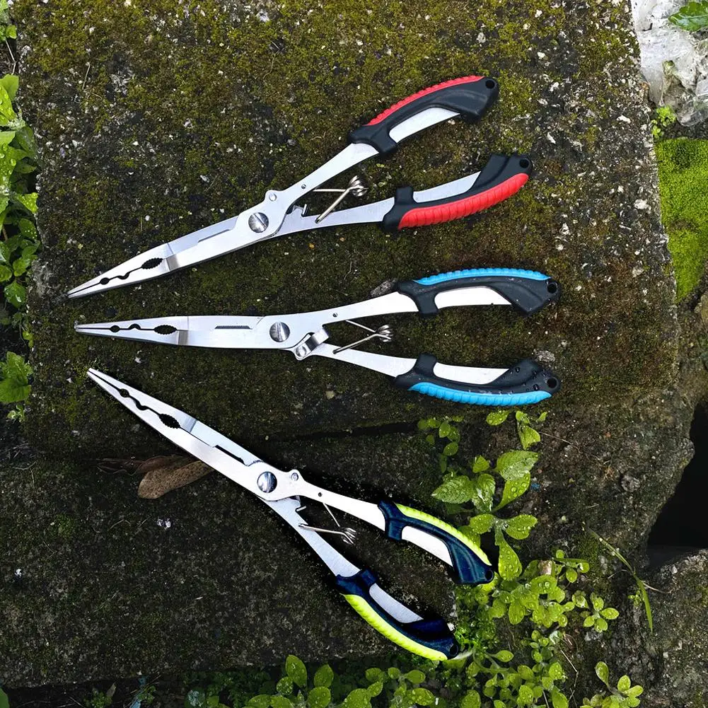 Angeln Zangen Lange Nase Edelstahl Haken Remover Cut Angelschnur Angeln Gebunden Haken Multi-funktionale Angeln Zangen – Detail 4