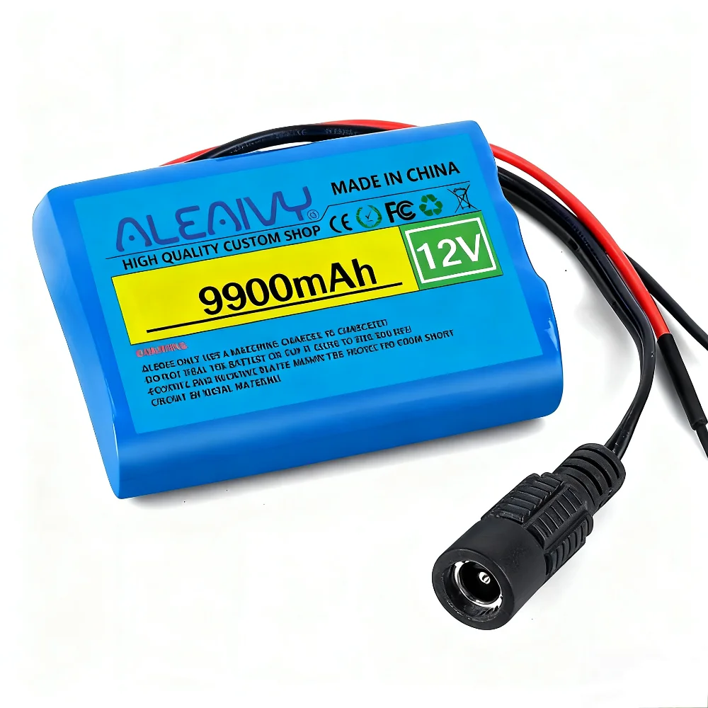 Akumulator litowo-jonowy 18650, 3S1P, 12V, 9900mAh, przenośny, ładowalny, oryginalny, nowy + ładowarka 12.6V do wzmacniacza audio CCTV