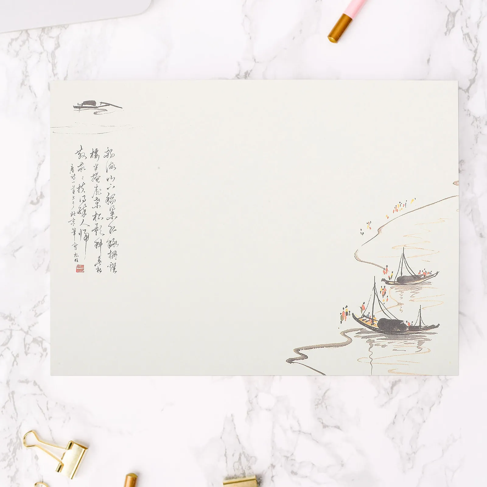 

10Sets Vintage Letter Paper Smooth Writing Stationery Paper Pack for Invitations Greeting Cards Retro Style Decorative Writing