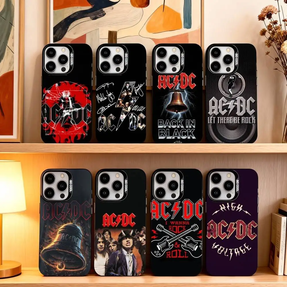 

Rock A-AC D-DC Band Phone Case For iPhone17,16,15,14,13,12,11 Plus,Pro Max Black Candy silver phone case