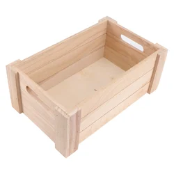 Wooden Storage Box Wood Basket Organizer Desk Crates Crate Rustic Bathroom Baskets Bin Farmhouse Desktop Makeup Table Cabinet