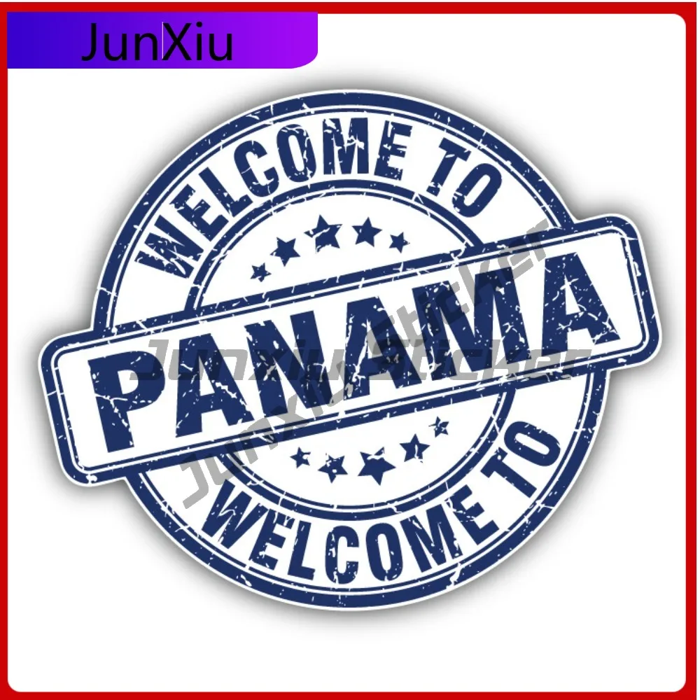 

Виниловая наклейка Panama Grunge Welcome Cool Limited: водонепроницаемая, устойчивая к выцветанию, для автомобиля, ноутбука, окна, бампера, подарок для автолюбителей