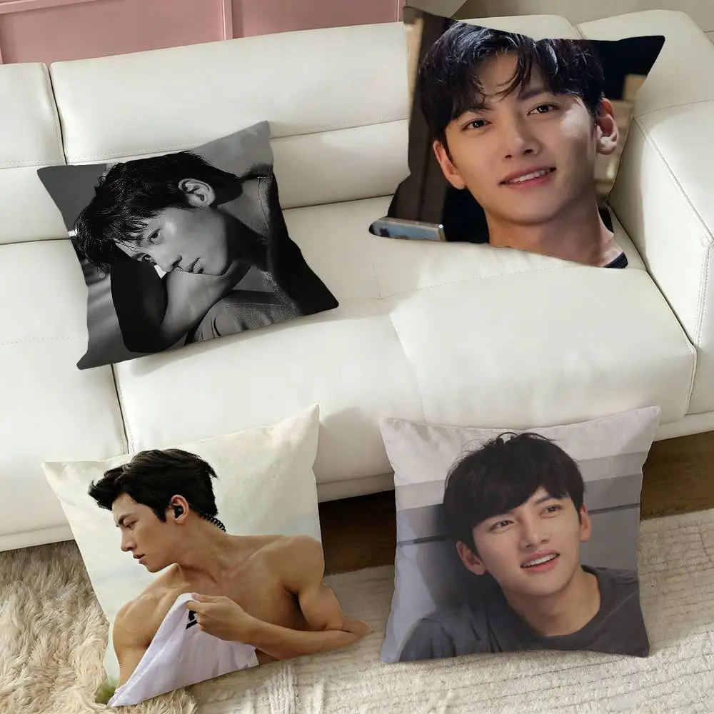 Actor Ji cool Chang-wook  Square Double-Sided printed Pillow Case Bedroom Bedside Pillow Sofa Cushion Cover