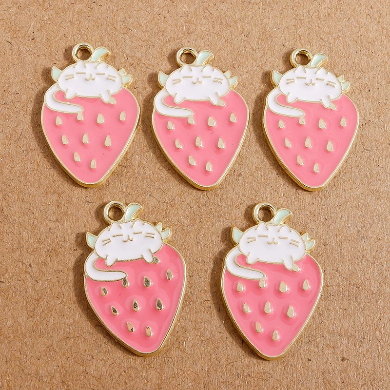 10 stücke Emaille Cartoon Tier Katze Charms Anhänger für Schmuck Herstellung Halskette Ohrringe DIY Armband Zubehör liefert – Detail 18