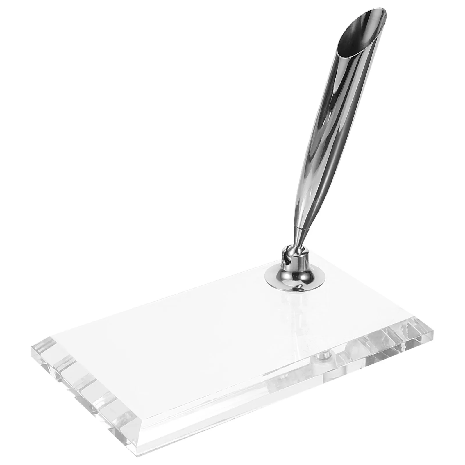Acrylic Single Pen Holder Dip Pen Stand for Quill Ink Pens Desktop Organizer Stable Base Office School Study Room Decor