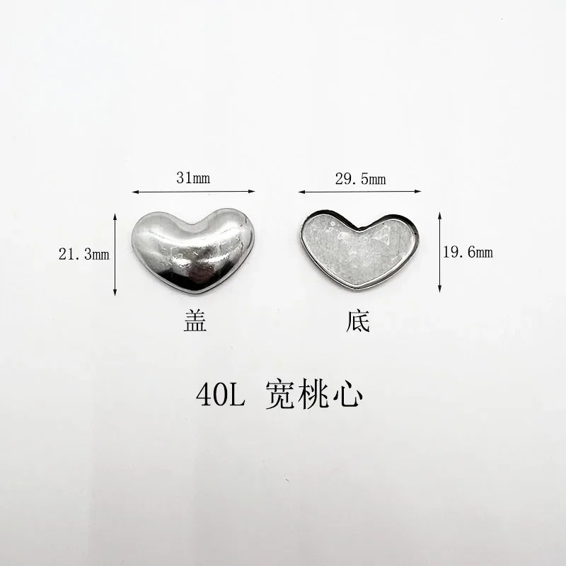 Heart  Square Fabric Self Covered Button Flat Back Hair Accessories crapbooking Handmade Craft Button Jewelry Accessories Trim