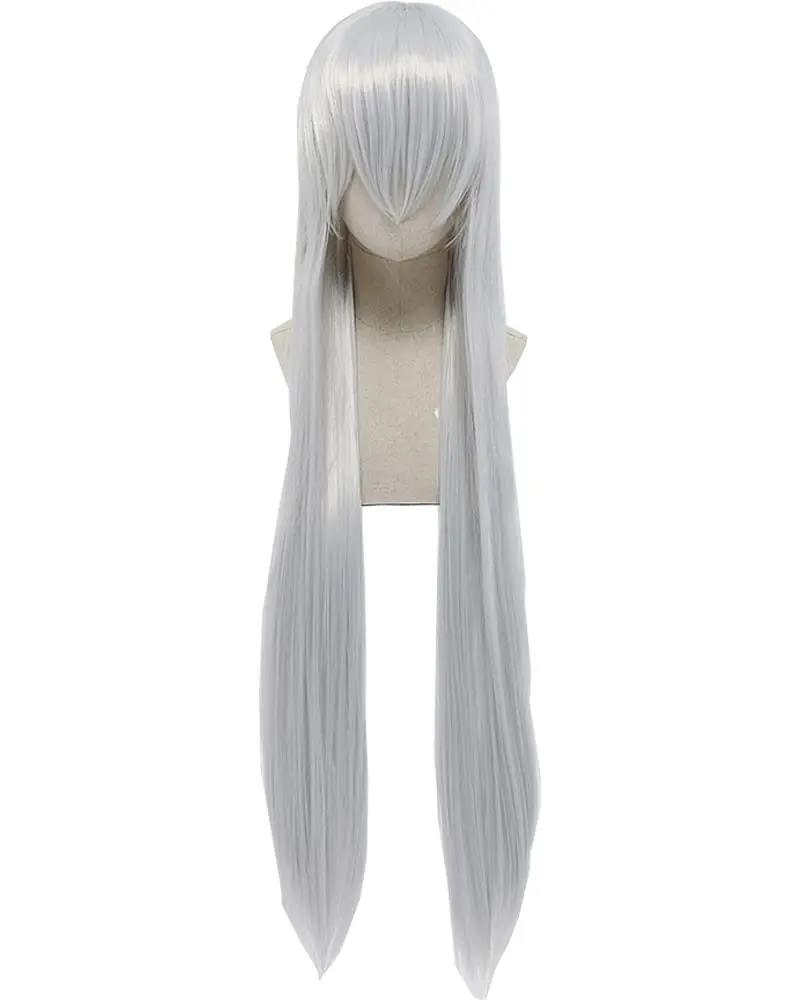 Long Sliver White Straight Wigs NieR Game Automata YoRHa Type A No.2 A2 for Hallow YoRHa No.2 Type Been Short Sliver White