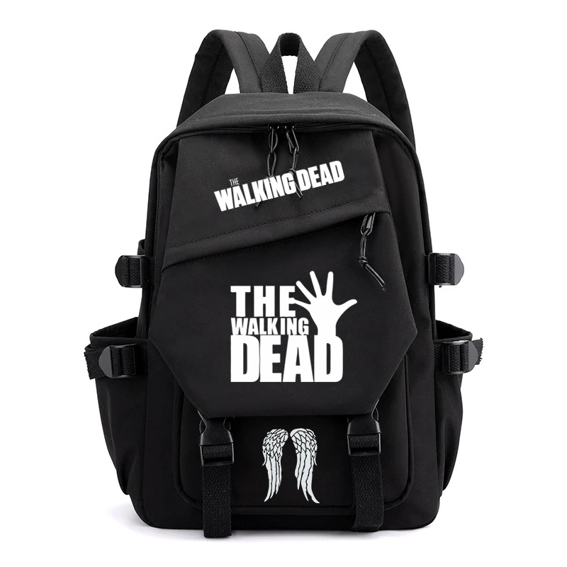 

Hot Movie The Walking Dead Print Backpack Student Canvas Schoolbags Women Laptop Fashion Shoulders Bags Harajuku College Bagpack