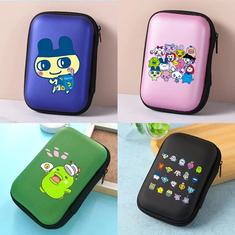 

Tamagotchi Girl Boy Card Storage Box Data Cable Storage Bag Anime Deck Boxes Card Organizer Travel Portable Card Case Gift Toys