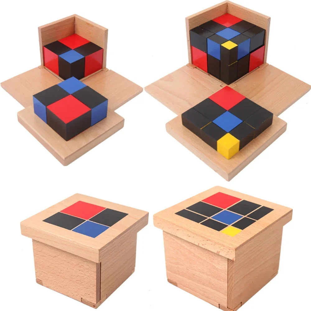 Montessori Mathematik unterricht Binomial Trinomial Kinder Holz spielzeug sensorisches Spiel Mathe Lernspiel zeug für Kinder 3 Jahre alt pädagogisch