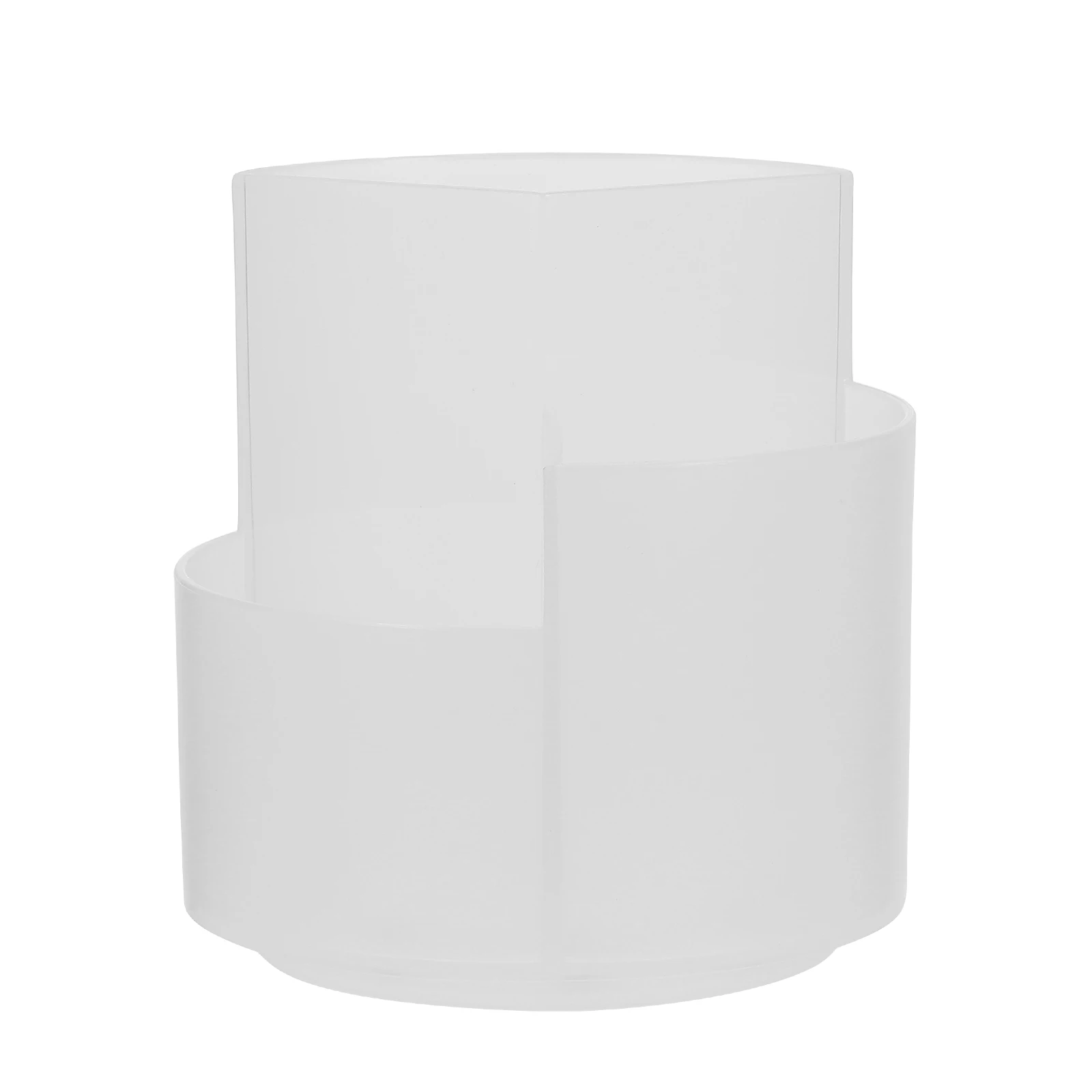 

1pc Rotating Pen Holder 7 Grids Design Pencil Storage Container Makeup Tools Organizer Desktop Bucket Stationery