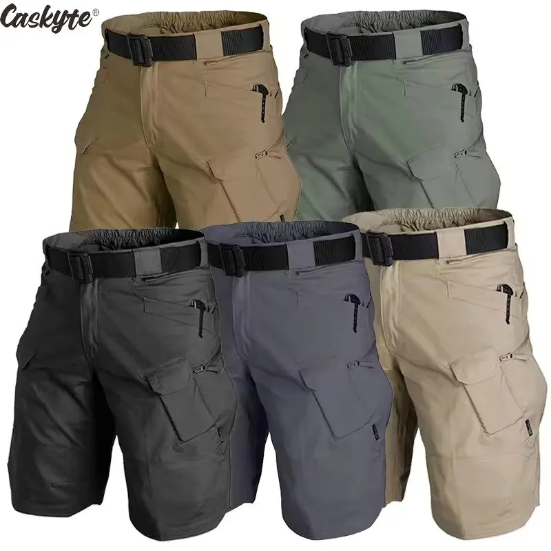 

CASKYTE Men Hiking Shorts Mtb Pants Waterproof Bicycle Trousers Road Bike Clothing Motorcycle Cargo Bottoms Short Sports Homme