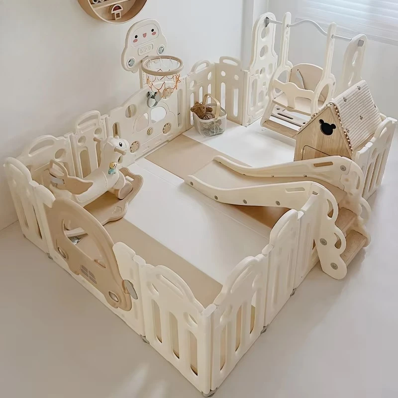 

Deluxe baby play fence Multi-combination toddler playground Indoor foldable play playground Safety plastic fence Children