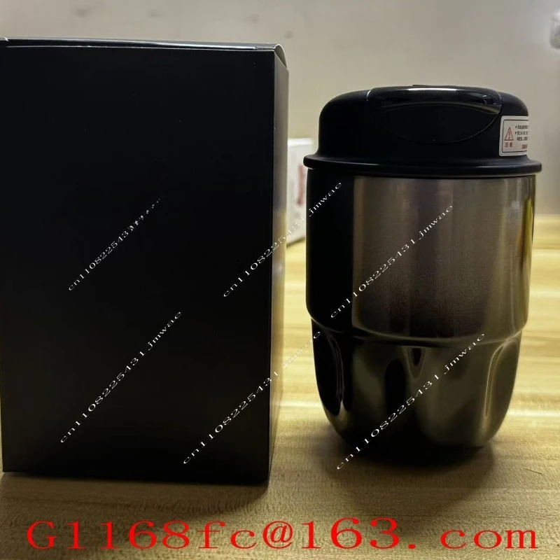 Free shipping Black Metal Gradual Change Coffee Cup Appearance Fashion Convenient Insulation Cold Special Simple