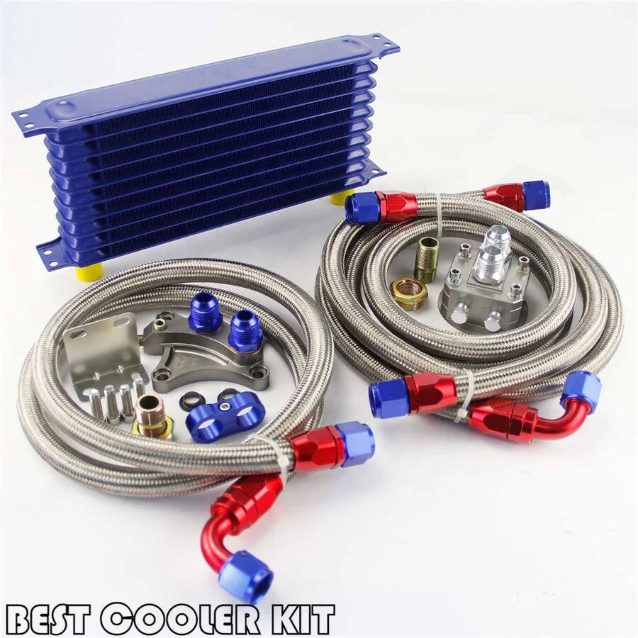 10 ROW Trust OIL COOLER KIT FOR S13 S14 S15 180SX 200SX 240SX SR20DET