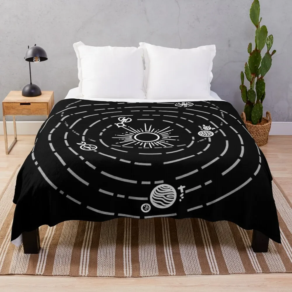 

Outer Wilds Solar System Art Print [No stars] Throw Blanket Tourist for sofa Luxury Throw Giant Sofa Blankets