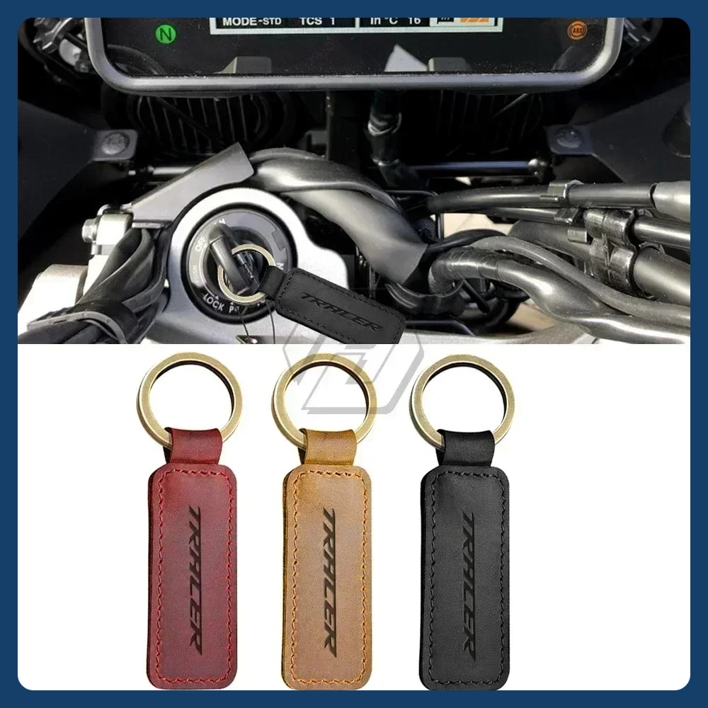 

Motorcycle Cowhide Keychain Key Ring For Yamaha MT-07 MT-09 Tracer 125 700 900