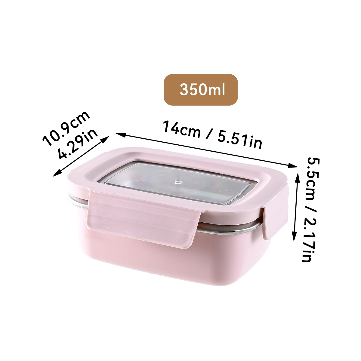 WORTHBUY 304 roestvrij staal verdeelde Bento lunchbox met afneembaar deksel Student draagbare grote capaciteit verzegelde lunchcontainer