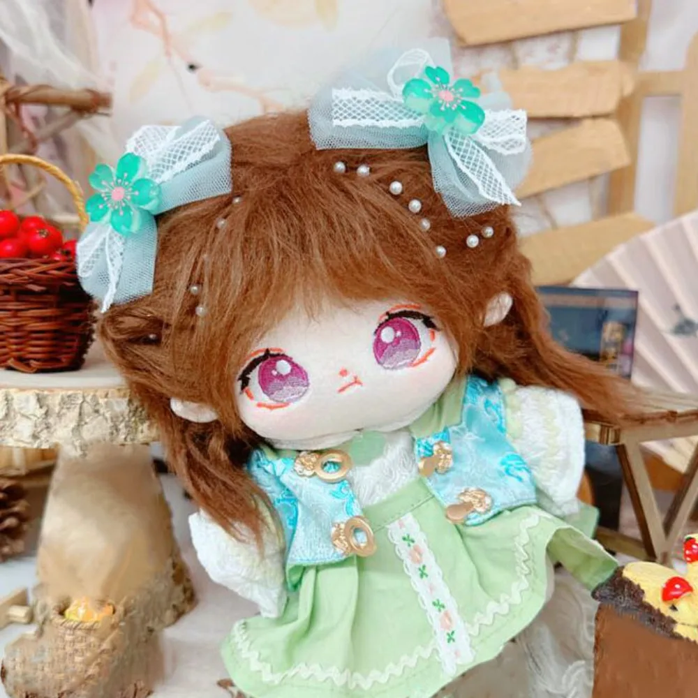 

Green Dress 20cm Cotton Doll Clothes Outfit Chinese Style Cotton Doll's Clothes Mini Kawaii Plush Doll Clothes 20cm Cotton Doll